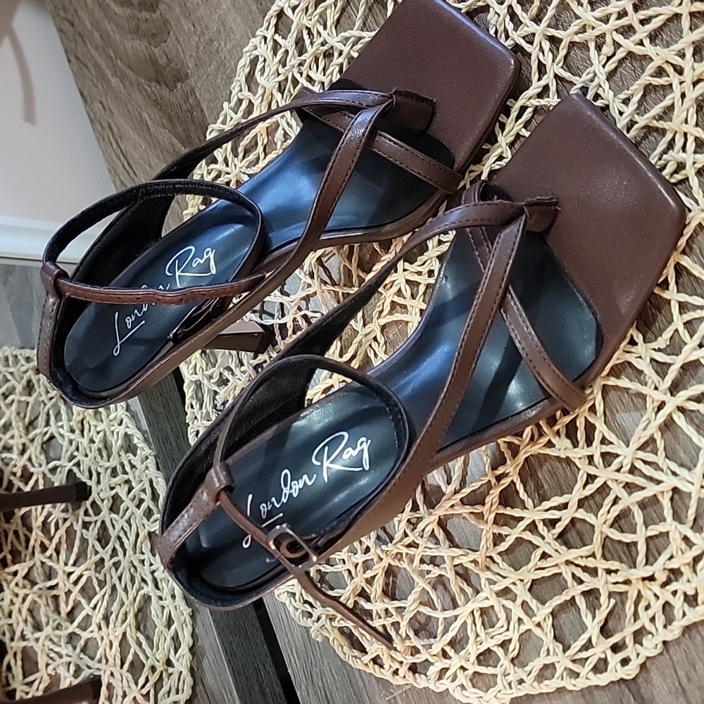 Brown Strappy Heels